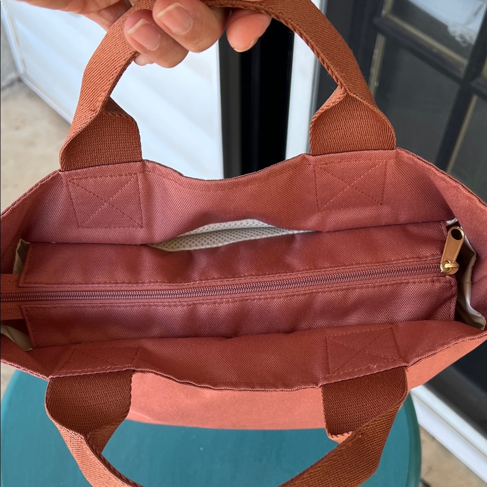 Canvelle Zip Crossbody Tote Small in Terracotta - Picture 6 of 9